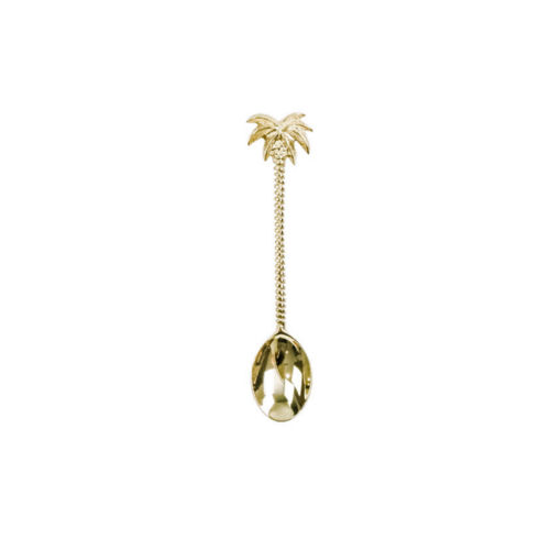Tropical Brass Palm Tree Teaspoon