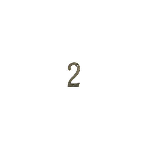 '2' Brass House Number