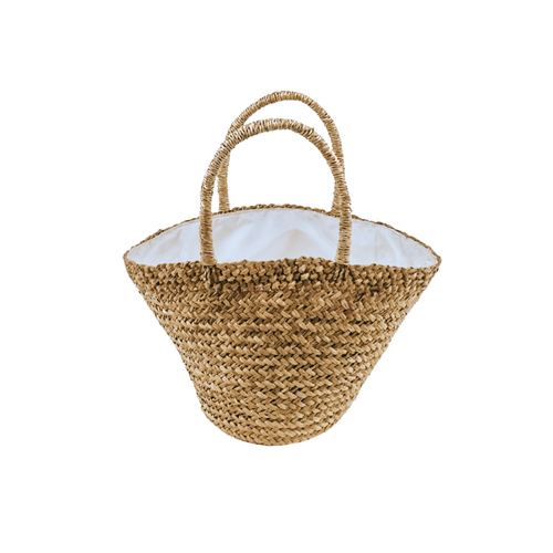 Cosmina Round Oblong Woven Seagrass Shoulder Bag Large