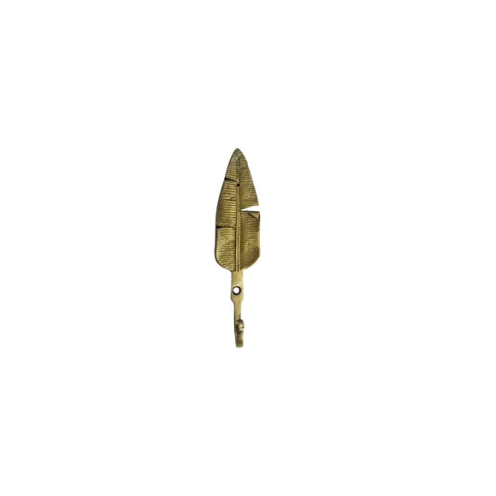 Antique Small Brass Leaf Tree Wall Coat Towel Hook