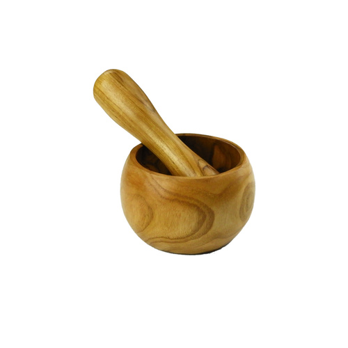 Natural Teak Mortar & Pestle 300ml