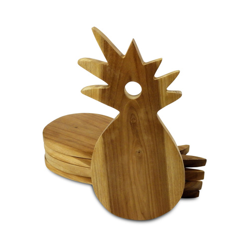 Natural Wood Pineapple Serving Board