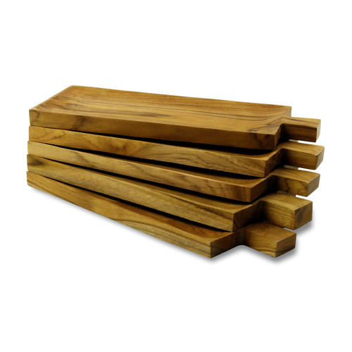 Natural Wood Serving Block With Lip