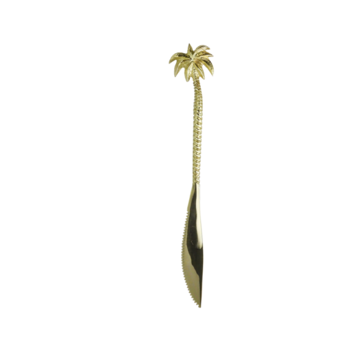 Tropical Brass Palm Tree Knife
