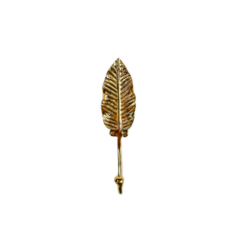 Gold Brass Leaf Hook
