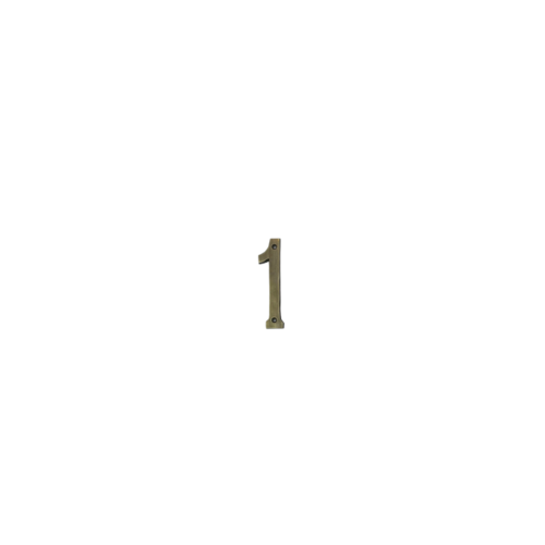 '1' Brass House Number