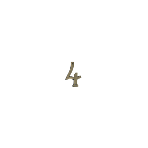 '4' Brass House Number