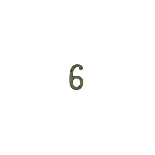 '6' Brass House Number