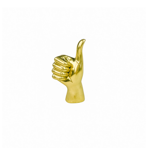 Thumbs Up Brass Hand Ornament
