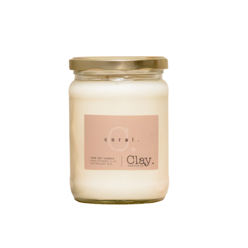 Clay candle co CORAL.