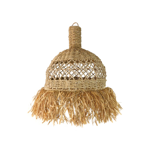 Zuri Fringed Seagrass Pendant Light Shade Small