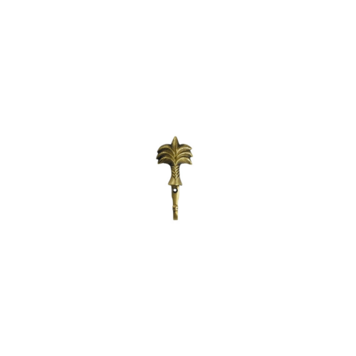 Small Brass Tropical Palm Wall Hook